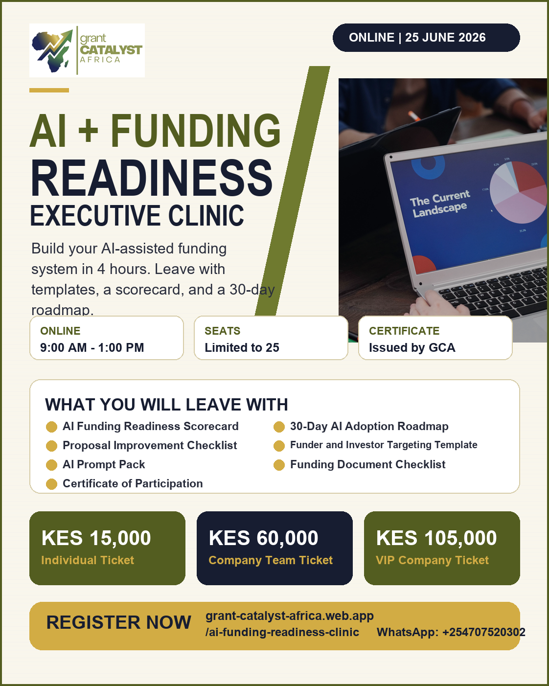 AI and Funding Readiness Executive Clinic poster